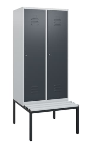 C+P Spind Classic Plus mit Sitzbank, Abteilbreite 400 mm