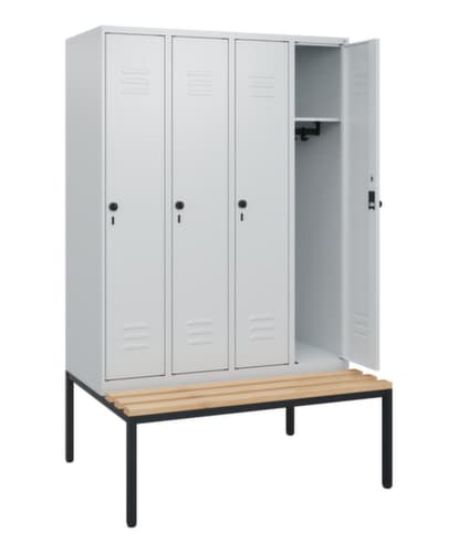 C+P Spind Classic Plus mit Sitzbank, Abteilbreite 300 mm