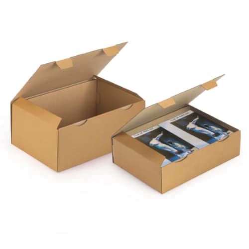 Wellpapp-Faltkarton 1-wellig, 1-wellig, 100 x 100 x 100 mm