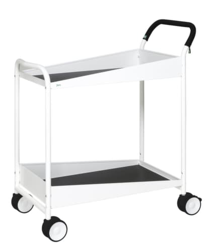 Kongamek Tischwagen Konga Design mit 2 Schiebebügeln 690x435 mm, Traglast 150 kg, 2 Etagen