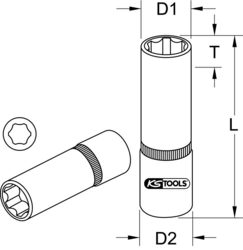 KS Tools 1/4" Sechskant-Stecknuss