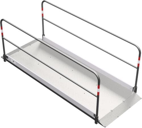 Schake Grabenbrücke mit Trittfläche aus Aluminium, Länge x Breite 2700 x 1000 mm