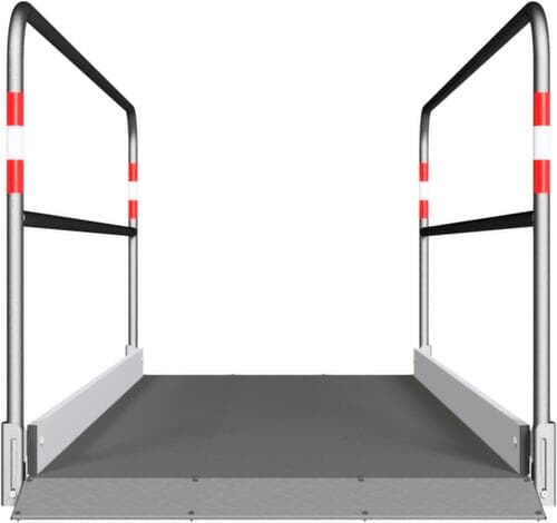 Schake Grabenbrücke mit Trittfläche aus Aluminium, Länge x Breite 2700 x 1000 mm