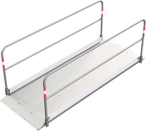 Schake Grabenbrücke mit Trittfläche aus Aluminium, Länge x Breite 2700 x 1000 mm