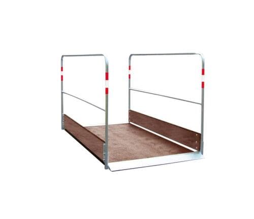 Schake Grabenbrücke mit Trittfläche aus Holz, Länge x Breite 2700 x 1000 mm