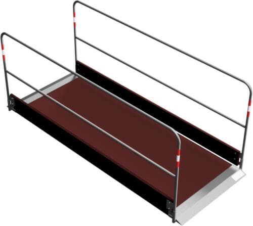 Schake Grabenbrücke mit Trittfläche aus Holz, Länge x Breite 2700 x 1000 mm
