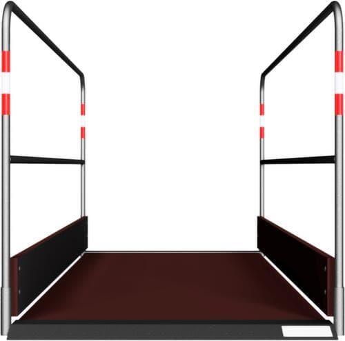 Schake Grabenbrücke mit Trittfläche aus Holz, Länge x Breite 2700 x 1000 mm
