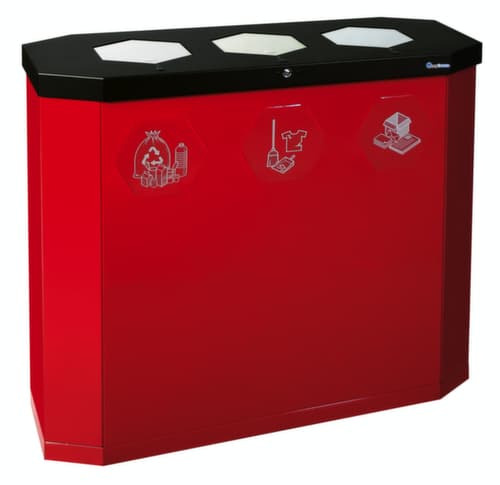 stumpf Fahrbare Wertstoffsammelstation S Sixco 3 »smart«, 3 x 45 l