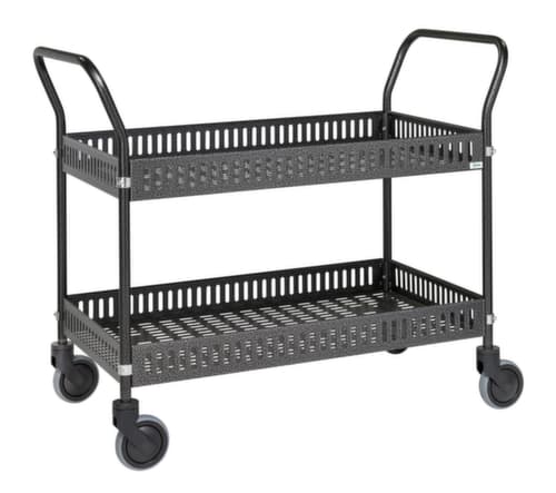 Kongamek Tischwagen mit Randleisten 935x535 mm, Traglast 250 kg, 2 Etagen