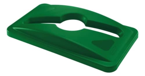 Rubbermaid Deckel Slim Jim® für gemischte Abfälle für Wertstoffsammler, grün