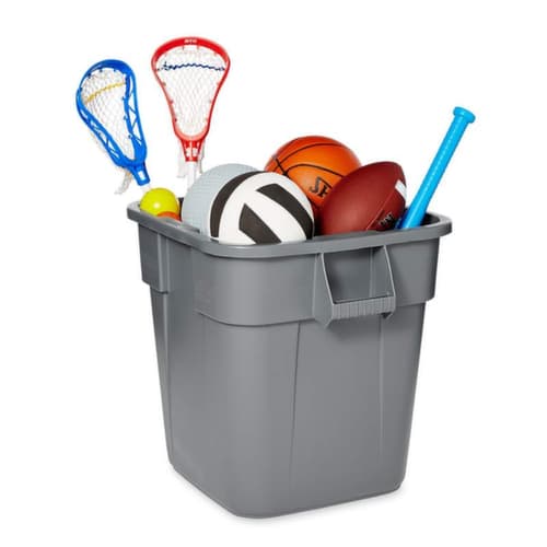 Rubbermaid Eckiger Wertstoffcontainer, 106 l, grau