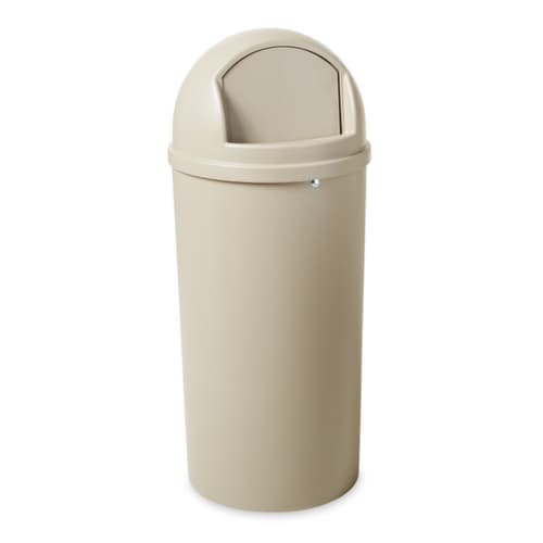 Rubbermaid Feuerhemmender Abfallbehälter Marshal® Classic, 57 l, beige, Deckel beige