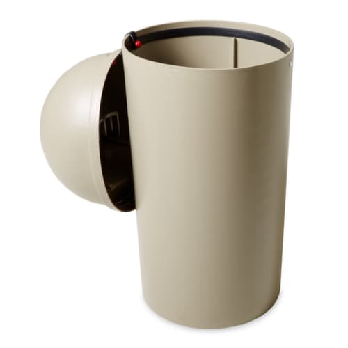 Rubbermaid Feuerhemmender Abfallbehälter Marshal® Classic, 80 l, beige, Deckel beige