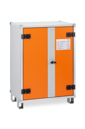 Explosionsgeschützter Lithium-Ionen-Ladeschrank PREMIUM 8/10 unterfahrbar, Höhe x Breite x Tiefe 1110 x 800 x 660 mm