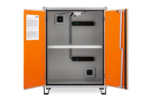 Explosionsgeschützter Lithium-Ionen-Ladeschrank PREMIUM PLUS 8/10 unterfahrbar, Höhe x Breite x Tiefe 1110 x 800 x 660 mm