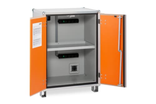 Explosionsgeschützter Lithium-Ionen-Ladeschrank PREMIUM PLUS 8/10 unterfahrbar, Höhe x Breite x Tiefe 1110 x 800 x 660 mm