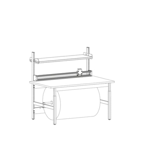 ERGO-line Komplett-Packstisch Budget mit Abroll- und Schneidvorrichtung, Breite x Tiefe 2000 x 900 mm