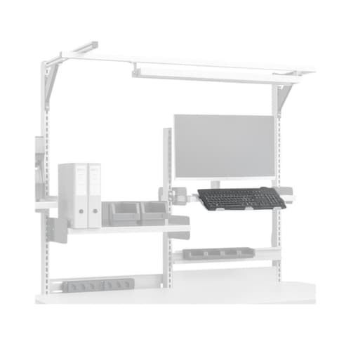 ERGO-line Tastaturablage für Packtisch, Breite 484 mm