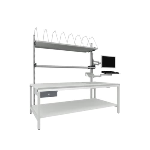 ERGO-line Komplett-Packtisch BASIC 6 mit Böden und Steckbügeln, Breite x Tiefe 2000 x 750 mm