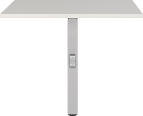 Eckiges Verkettungselement GW-MAILAND 7906 mit Stützfuß, Breite x Tiefe 800 x 800 mm, Platte lichtgrau