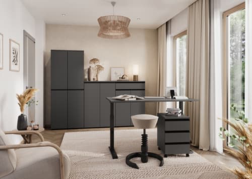 Höhenverstellbarer Schreibtisch GW-BEDANO 9915 mit C-Fußgestell