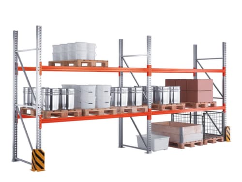 META Palettenregal MULTIPAL für 30 Paletten, 8440 mm breit, 5 Lagerebenen