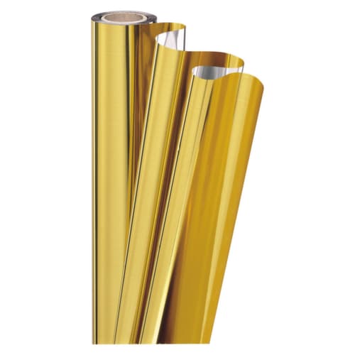 Geschenkfolie in Metalloptik gold/silber
