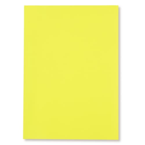 Neonfarbene Etiketten auf dem Bogen 210 x 148,5 mm gelb