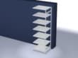 hofe System-Steckregal Anbaufeld, Höhe x Breite x Tiefe 3000 x 1010 x 835 mm, 7 Böden