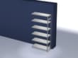 hofe System-Steckregal Anbaufeld, Höhe x Breite x Tiefe 2500 x 1310 x 535 mm, 6 Böden