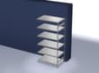 hofe System-Steckregal in Standard Bauart, Höhe x Breite x Tiefe 2500 x 1310 x 835 mm, 6 Böden