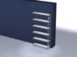 hofe System-Steckregal in mittelschwerer Bauart, Höhe x Breite x Tiefe 2500 x 1310 x 335 mm, 6 Böden