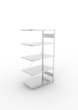 META System-Steckregal CLIP Anbaufeld, Höhe x Breite x Tiefe 2000 x 1006 x 636 mm, 5 Böden