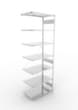 META System-Steckregal CLIP Anbaufeld, Höhe x Breite x Tiefe 3000 x 1006 x 636 mm, 7 Böden