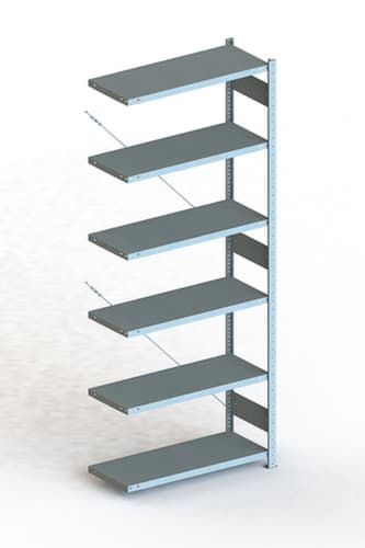 META Rayonnage universel sans boulons S3 Clip 150, hauteur x largeur x profondeur 2500 x 1006 x 436 mm, 6 tablettes