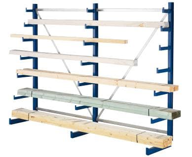 META Rayonnage cantilever universel Atlas ST, unilatéral - conçu pour un montage mural, hauteur 2000 mm, 7 niveaux