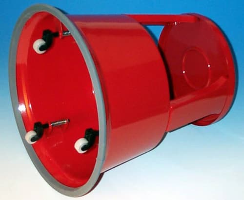 WEDO Marchepied à rouleaux en acier, acier, rouge