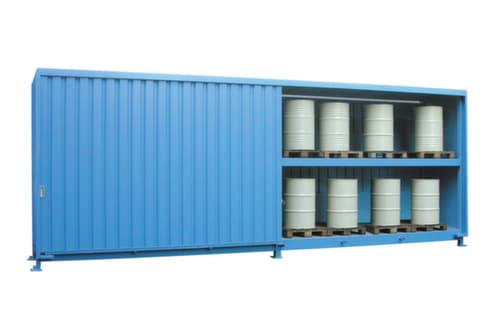 Lacont Conteneur de rayonnage pour produits dangereux pour max. 72 fûts de 200 litres