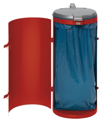 VAR Collecteur de déchets Kompakt Junior mit Einflügeltür, 120 l, RAL3000 rouge vif