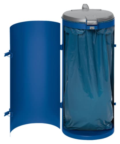 VAR Collecteur de déchets Kompakt Junior mit Einflügeltür, 120 l, RAL5010 bleu gentiane
