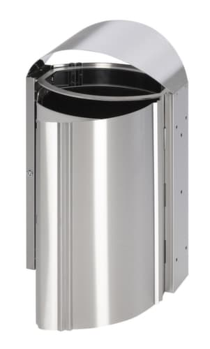 Poubelle en acier inoxydable pour l'extérieur, 50 l
