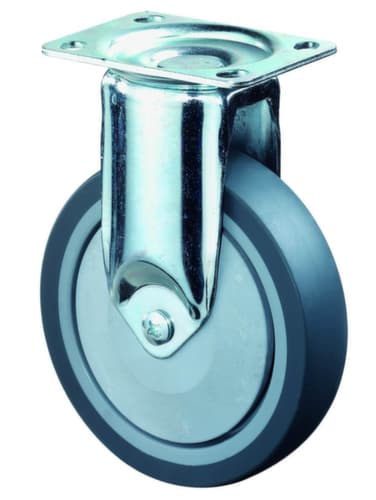 BS-ROLLEN Roulette pour machines thermoplastique avec pare-fils, force 80 kg, TPE bandage
