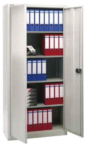 Bisley Armoire de classement, 5 hauteurs des classeurs, gris clair/gris clair