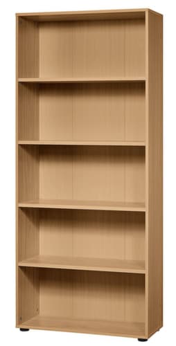 Rayonnage de bureau Terra Nova, largeur 800 mm, 5 HC, hêtre