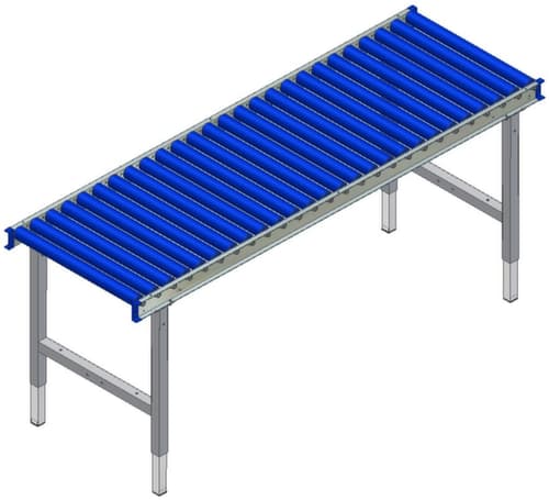 Rocholz table pour convoyeur à rouleaux à hauteur réglable, largeur x profondeur 1955 x 640 mm