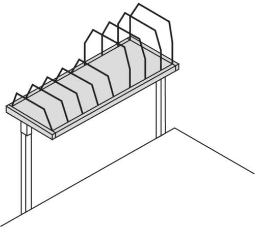Rocholz Magazine de la construction pour table d'emballage, hauteur 400 mm