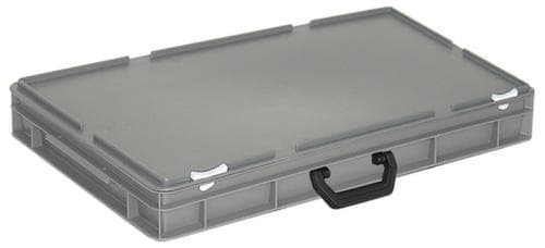 Mallette de rangement et de stockage norme européenne, gris, HxLxl 90x600x400 mm