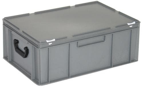 Mallette de rangement et de stockage norme européenne, gris, HxLxl 230x600x400 mm