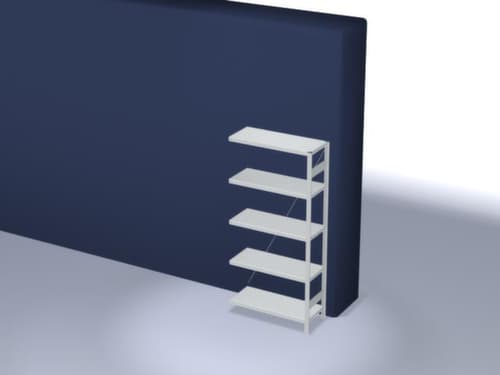 hofe Panneau d'extension pour le rayonnage sans vis, hauteur x largeur x profondeur 2000 x 1010 x 435 mm, 5 tablettes