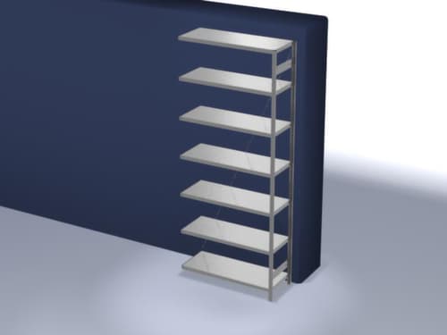 hofe système de rayonnages sans vis de conception standard, hauteur x largeur x profondeur 3000 x 1310 x 535 mm, 7 tablettes